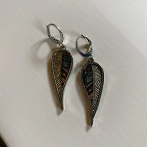 Chic Silver and Gold Leaf Earrings